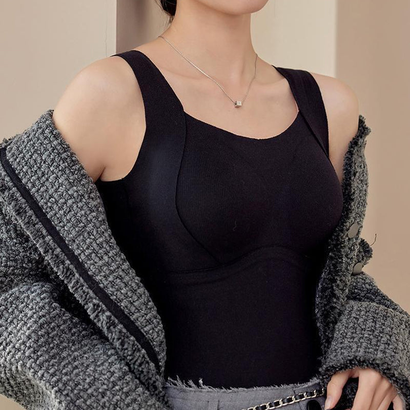 גופייה מעובה וחמה עם חזייה עם מדף 🥰