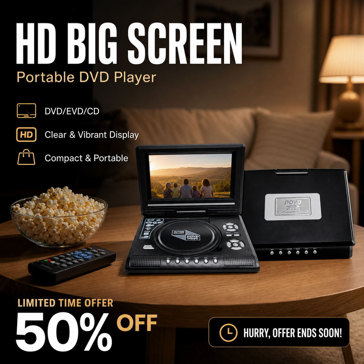 ๐บ ื ืื DVD/EVD ื ืืื HD ืืืืื 7.8 ืืื ืฅ' โ ืืกื ืืืื, ื ืืขื ืืชืืื ื-DVD/CD/USB/SD โ ืืืฉืื ืืฉืืืืฉ ืืืชื ืืื ืกืืขืืช ๐ฅ 50% ืื ืื