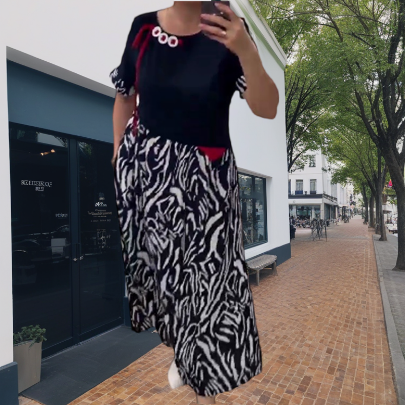 👗בגדי ריקוד נשים שמלת טלאים יום יומית