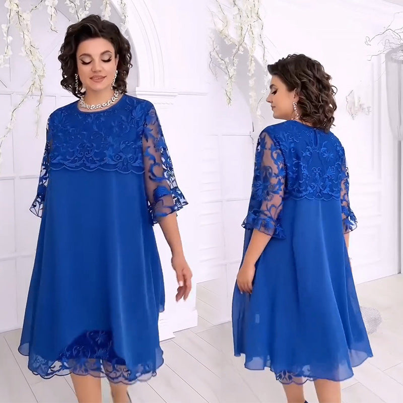 💗Sheer Breeze Layered שמלת תחרה