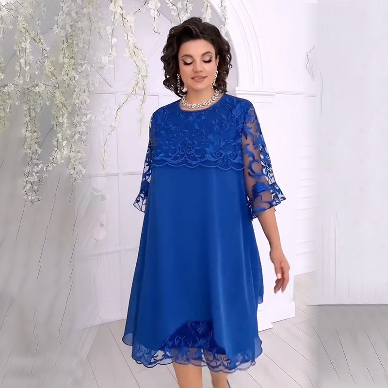 💗Sheer Breeze Layered שמלת תחרה