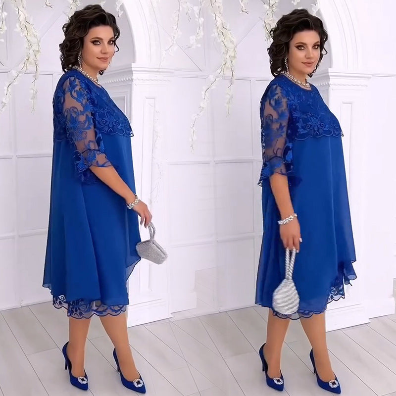 💗Sheer Breeze Layered שמלת תחרה
