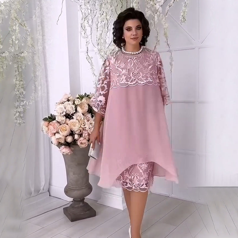 💗Sheer Breeze Layered שמלת תחרה