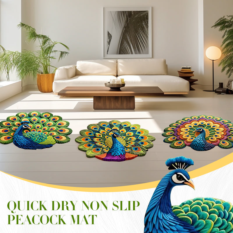 🏠2025 New Product🦚 Quick-Dry Non-Slip Peacock Mat