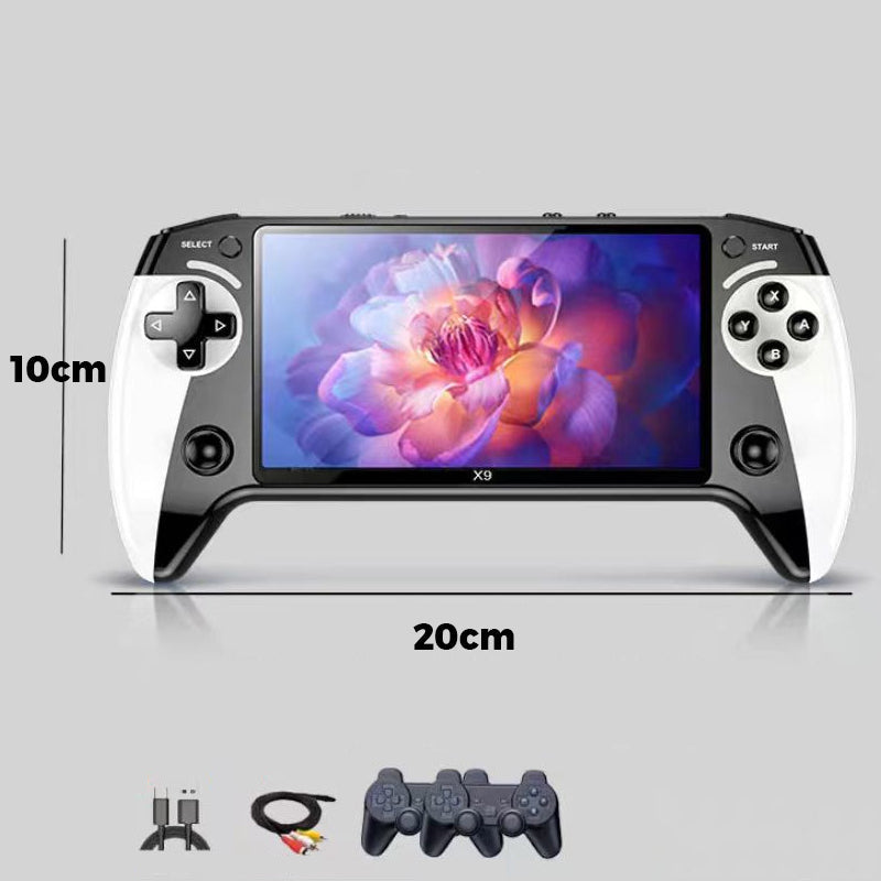 🎮✨ קונסולת משחקים כף יד | מסך HD 5.5 אינץ' | פלט לטלוויזיה | 9 אמולטורים מובנים 🕹️📺