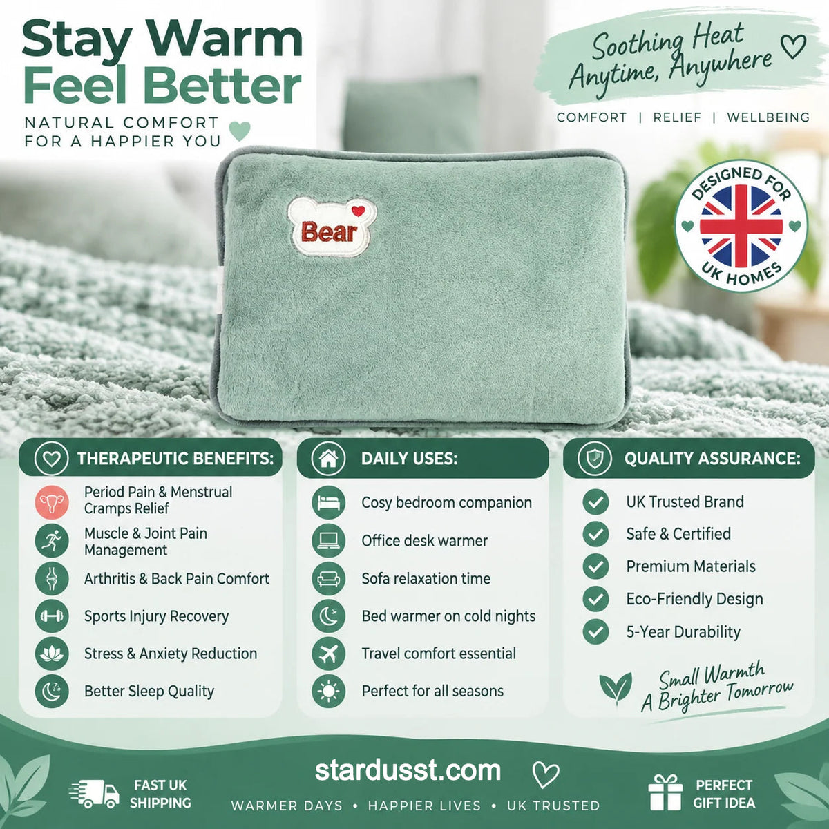 🎄Christmas Sale!! Just £10.99!⏰Rechargeable hot water bottles, heat packs, explosion-proof heat pads
