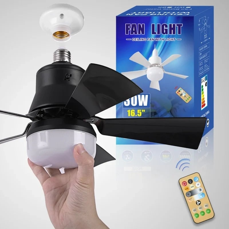 ⏳מבצע יום אחרון: 49% הנחה🔥 מאוורר תקרה עם תאורת LED SmartBreez™ 40W – 20.5 אינץ', שקט במיוחד עם שלט רחוק 🎯 | E27 + מתאם B22 חינם 🔌 | לחדר שינה 😴, מטבח 👩‍🍳 ומוסך 🛠️ – מוכן לשימוש בבריטניה!