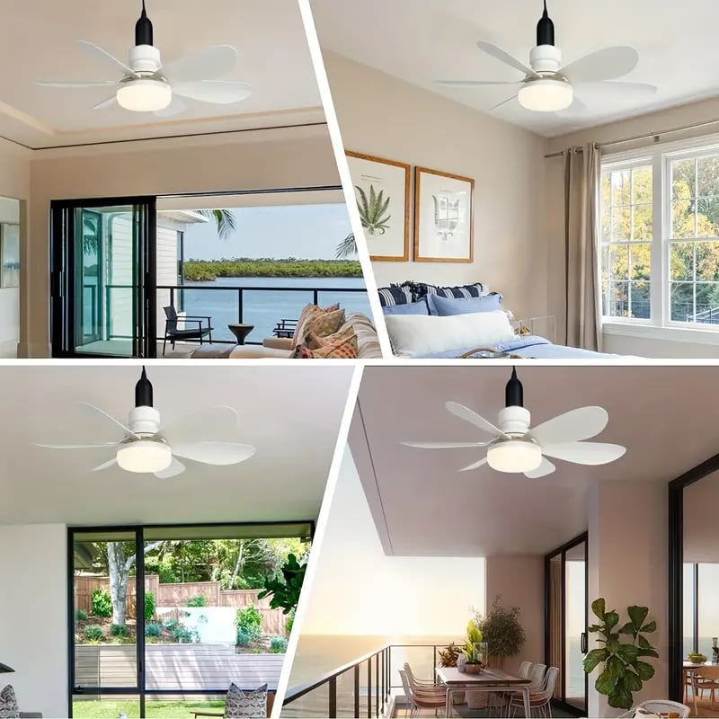 ⏳מבצע יום אחרון: 49% הנחה🔥 מאוורר תקרה עם תאורת LED SmartBreez™ 40W – 20.5 אינץ', שקט במיוחד עם שלט רחוק 🎯 | E27 + מתאם B22 חינם 🔌 | לחדר שינה 😴, מטבח 👩‍🍳 ומוסך 🛠️ – מוכן לשימוש בבריטניה!