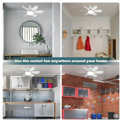⏳מבצע יום אחרון: 49% הנחה🔥 מאוורר תקרה עם תאורת LED SmartBreez™ 40W – 20.5 אינץ', שקט במיוחד עם שלט רחוק 🎯 | E27 + מתאם B22 חינם 🔌 | לחדר שינה 😴, מטבח 👩‍🍳 ומוסך 🛠️ – מוכן לשימוש בבריטניה!