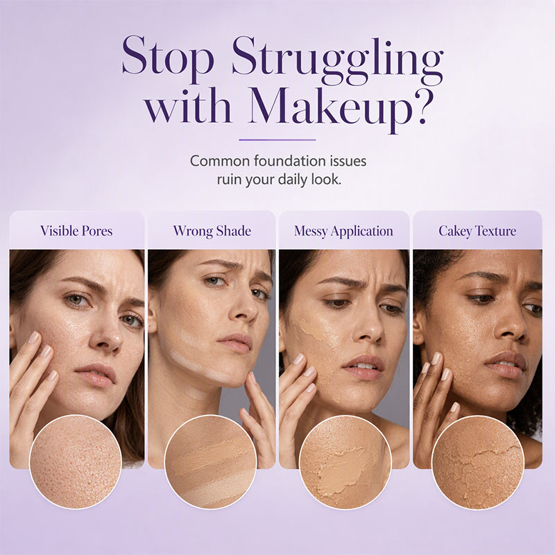 💄 One Stick, Your Perfect Match! ✨ 2-in-1 Colour-Changing Foundation Stick – Blend, Glow & Go! 💖
