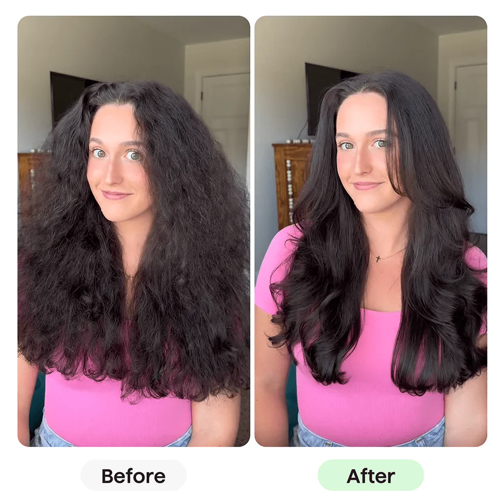 💇‍♀️✨ מברשת עיצוב שיער 2-ב-1 | נפח וברק ב-3 דקות | טכנולוגיית איונים | קרמיקה טורמלין 🔥