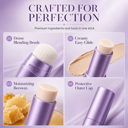 💄 One Stick, Your Perfect Match! ✨ 2-in-1 Colour-Changing Foundation Stick – Blend, Glow & Go! 💖