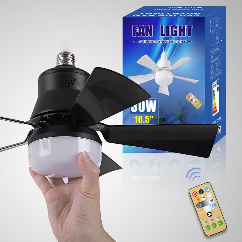 ⏳מבצע יום אחרון: 49% הנחה🔥 מאוורר תקרה עם תאורת LED SmartBreez™ 40W – 20.5 אינץ', שקט במיוחד עם שלט רחוק 🎯 | E27 + מתאם B22 חינם 🔌 | לחדר שינה 😴, מטבח 👩‍🍳 ומוסך 🛠️ – מוכן לשימוש בבריטניה!