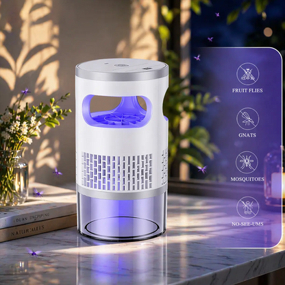 🦟 50% הנחה לזמן מוגבל! ✨ מנורת LED לחרקים פנימית - אור UV, ללא כימיקלים, מנורת לילה ✨