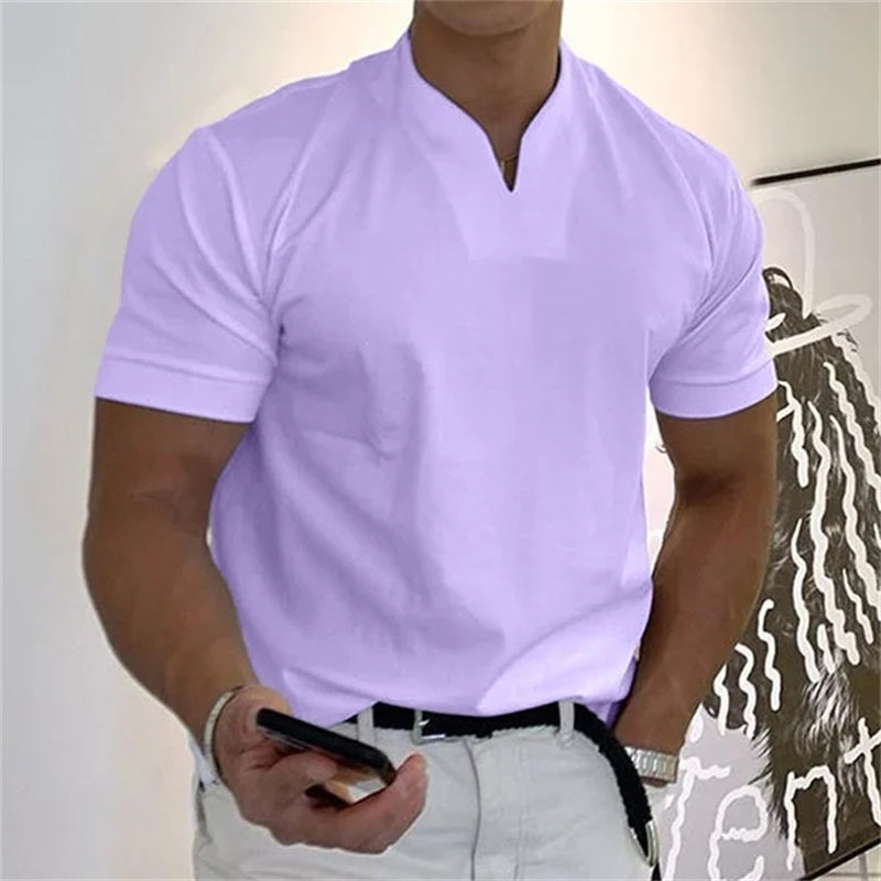 גברים עסקים קצר שרוול ספורט חולצת טריקו