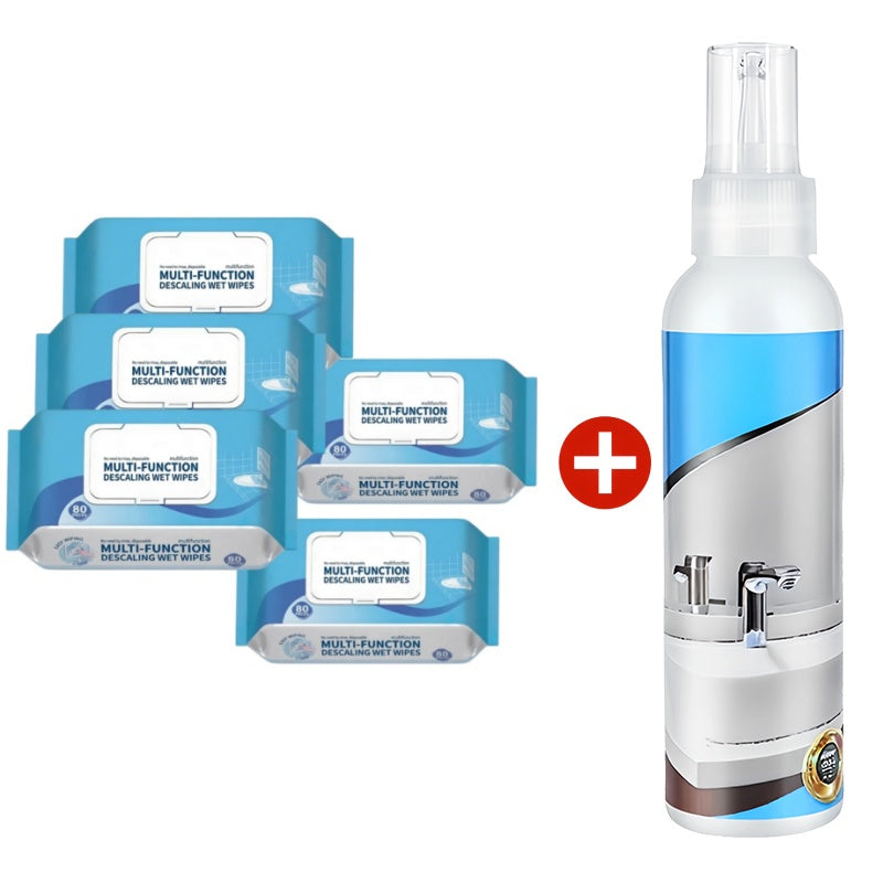 ✨🧼 מגבוני ניקוי וסילוק אבנית רב-תכליתיים לחדר האמבטיה 🚿🪥