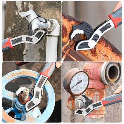 🔥Time-Limited Special💥🔧 Self-Locking Pipe Wrench: One-Hand Lock, 7-43mm Grip, Chrome Vanadium Steel
