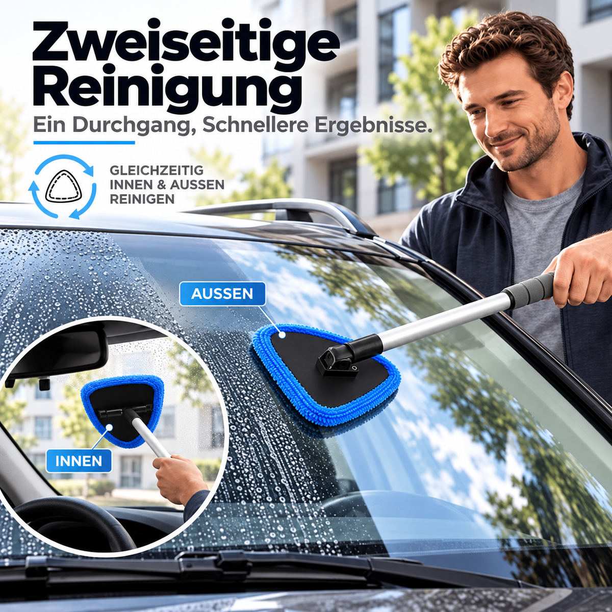 🎁2026 New Arrivals 50% OFF💥 Dual Magnetic Car Window Cleaner | Streak-Free Cleaning Kit for Car Glass 🛡️💪