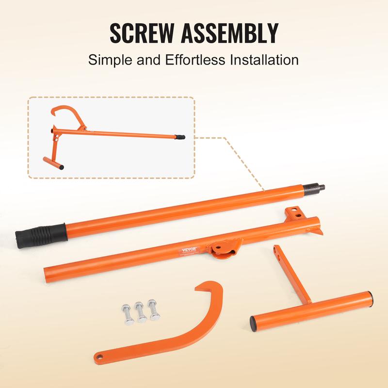 Steel Timberjack Log Lifter, Heavy Duty Log Jack, Solid Steel Log Roller Tool for Safe Lifting & Rolling Firewood, 2 Styles Available