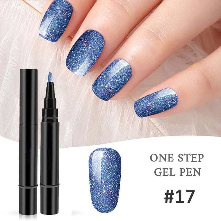 ✨עט ג'ל לציפורניים One Step 3-ב-1 | 18 צבעים | ללא בסיס וגימור | עמידות 15–30 ימים 💅