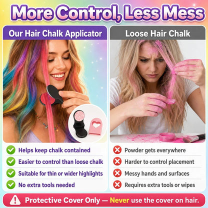 🎉🔥Last Day 52% OFF - 🌈12-Color Temporary Hair Chalk Applicator Set🎁-Ready for Christmas!🎅