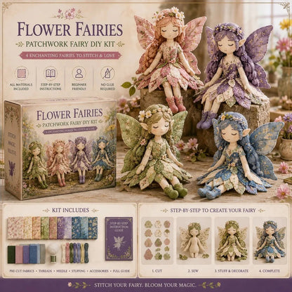 🧚‍♀️ ערכת תפירת פיות DIY | קולקציית טלאי קסם בעבודת יד ✨