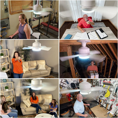 ⏳מבצע יום אחרון: 49% הנחה🔥 מאוורר תקרה עם תאורת LED SmartBreez™ 40W – 20.5 אינץ', שקט במיוחד עם שלט רחוק 🎯 | E27 + מתאם B22 חינם 🔌 | לחדר שינה 😴, מטבח 👩‍🍳 ומוסך 🛠️ – מוכן לשימוש בבריטניה!