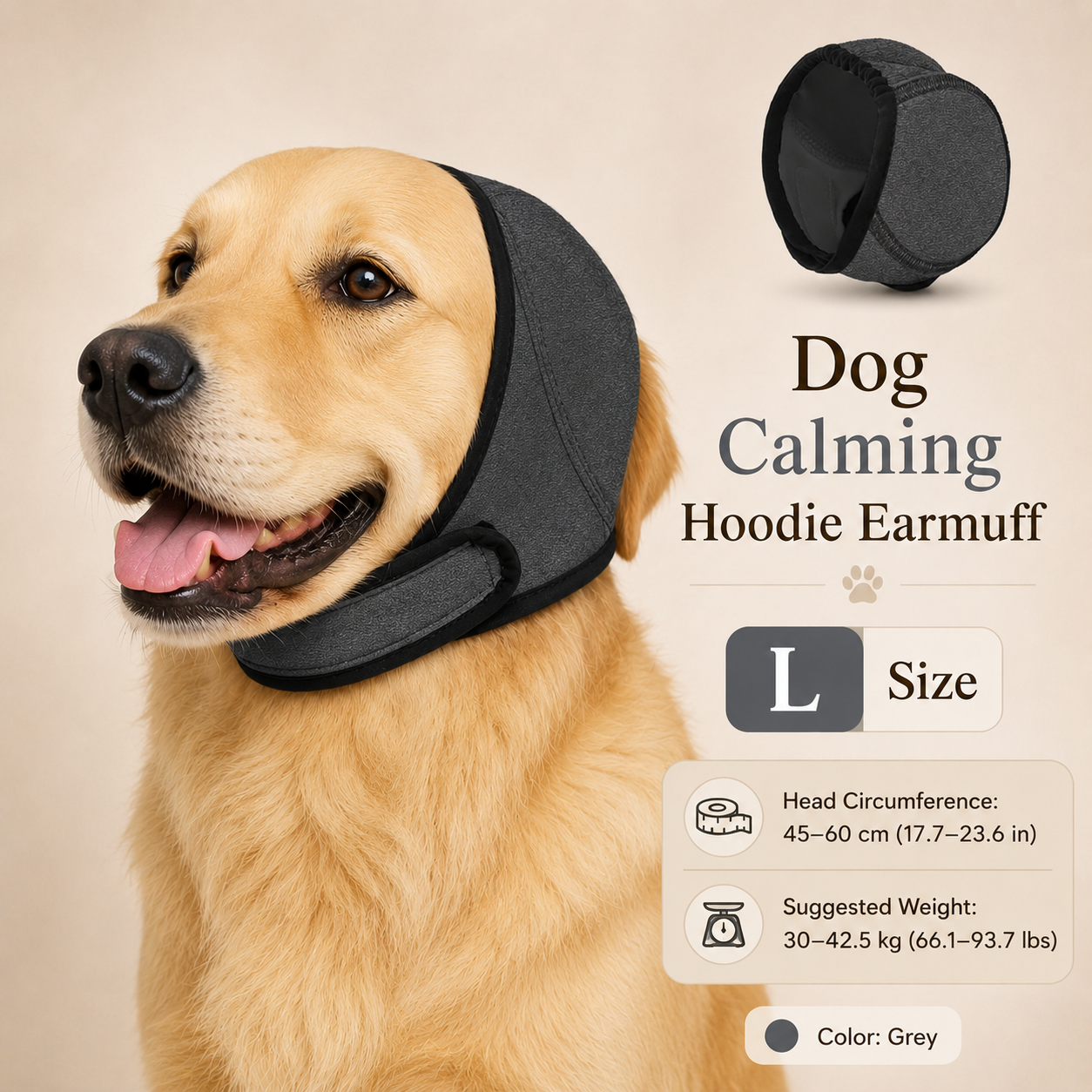🐶🛡️ Waterproof Dog Calming Hoodie | Noise & Water Protection