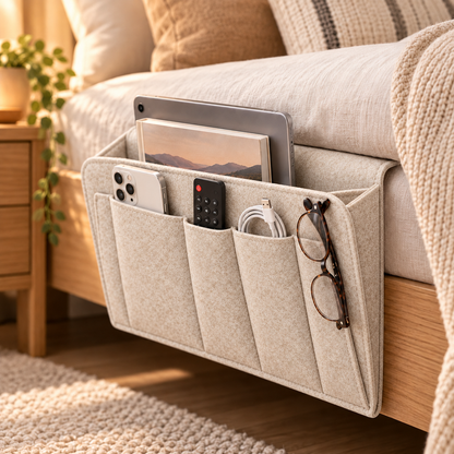 ⏰🔥Buy 2 Get 1 Free!💞Bedside organiser – Smart storage without a bedside table