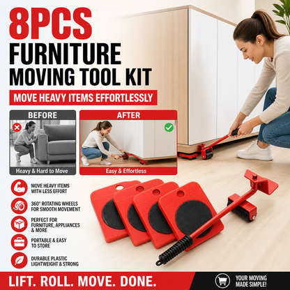 📢📢40%  OFF !! ⏰ Furniture Moving System — Lift & Slide, 360° Rotation 🏠