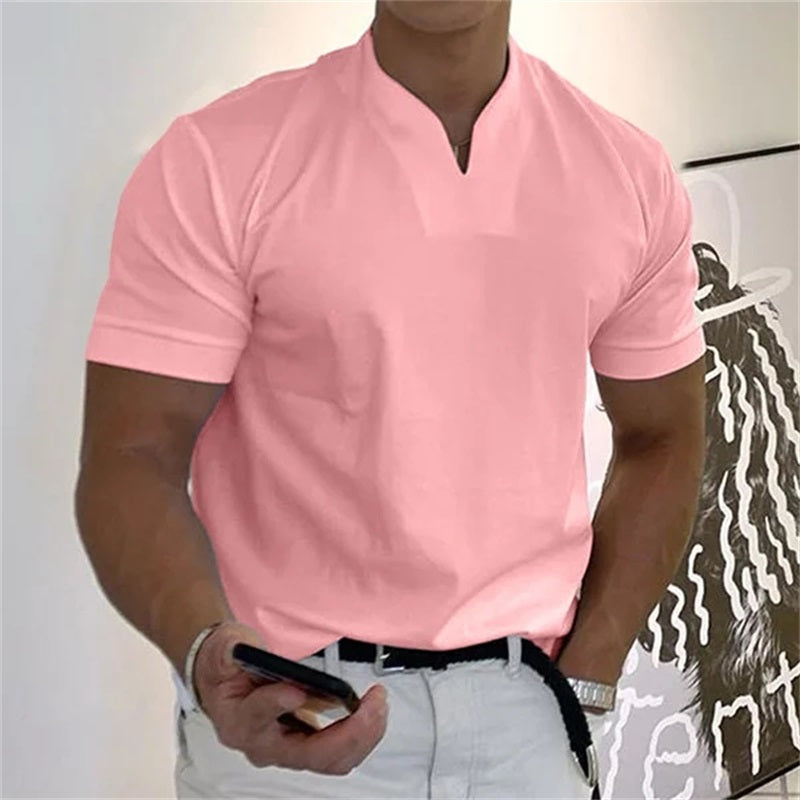 גברים עסקים קצר שרוול ספורט חולצת טריקו
