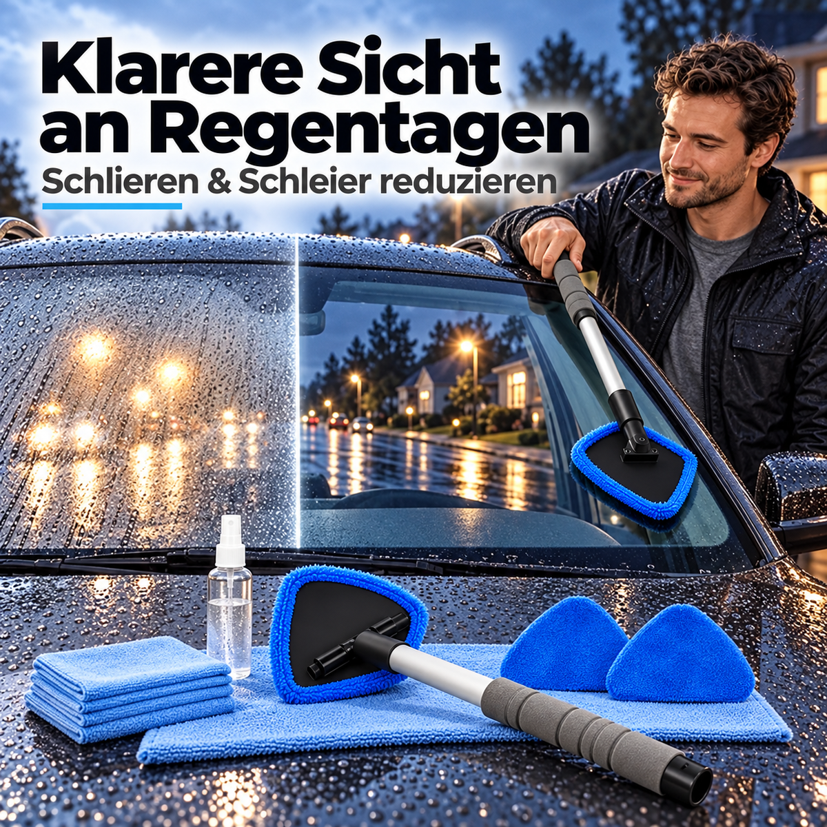 🎁2026 New Arrivals 50% OFF💥 Dual Magnetic Car Window Cleaner | Streak-Free Cleaning Kit for Car Glass 🛡️💪