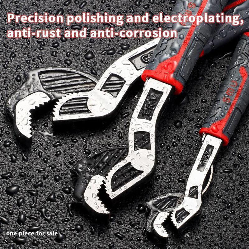 🔥Time-Limited Special💥🔧 Self-Locking Pipe Wrench: One-Hand Lock, 7-43mm Grip, Chrome Vanadium Steel