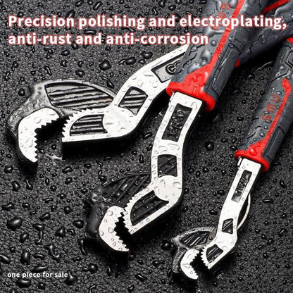 🔥Time-Limited Special💥🔧 Self-Locking Pipe Wrench: One-Hand Lock, 7-43mm Grip, Chrome Vanadium Steel