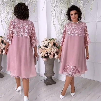💗Sheer Breeze Layered שמלת תחרה