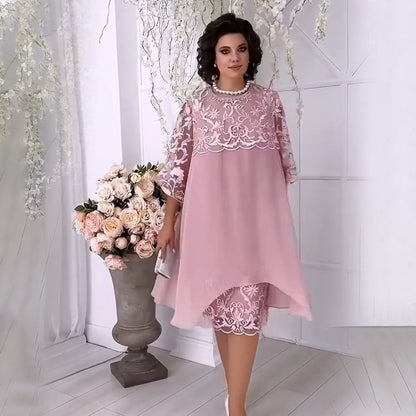 💗Sheer Breeze Layered שמלת תחרה