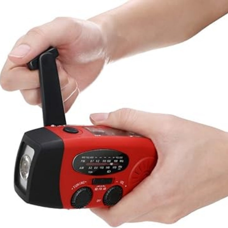 🏕️ 📻Multifunctional Portable Solar Emergency Radio – Power Bank, Hand Crank &  Crisis Preparedness