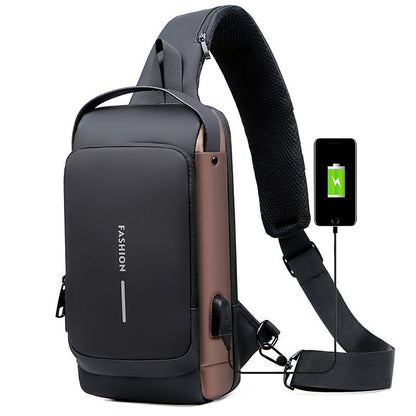 🎒 תיק כתף ספורט נגד גניבה ✨ | טעינת USB | מנעול קומבינציה | דוחה מים | 4 צבעים 🔒