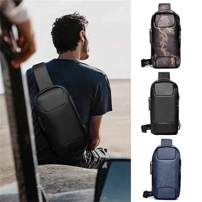 🎒 תיק כתף ספורט נגד גניבה ✨ | טעינת USB | מנעול קומבינציה | דוחה מים | 4 צבעים 🔒