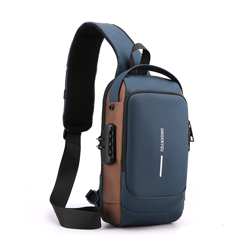 🎒 תיק כתף ספורט נגד גניבה ✨ | טעינת USB | מנעול קומבינציה | דוחה מים | 4 צבעים 🔒