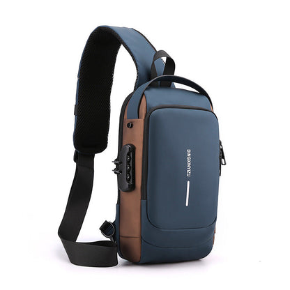 🎒 תיק כתף ספורט נגד גניבה ✨ | טעינת USB | מנעול קומבינציה | דוחה מים | 4 צבעים 🔒