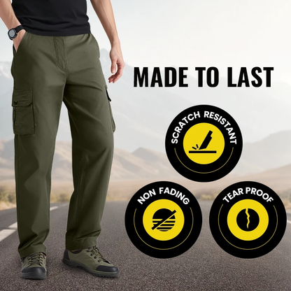 🔥👖 מכנסיים עמידים לגברים במגוון צבעים🥾——גזרה נינוחה עם מספר כיסים, מעוצבת לבילוי ועבודה בחיק הטבע - קנה 2 קבל משלוח חינם