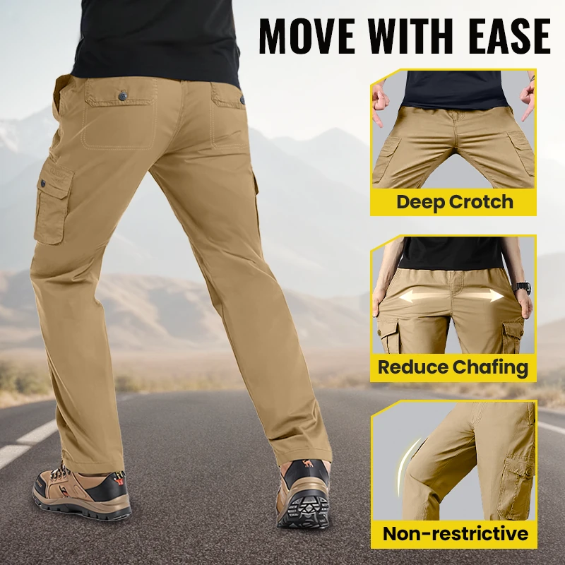 🔥👖 מכנסיים עמידים לגברים במגוון צבעים🥾——גזרה נינוחה עם מספר כיסים, מעוצבת לבילוי ועבודה בחיק הטבע - קנה 2 קבל משלוח חינם