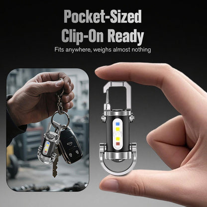 💡USB-C Rechargeable Keychain Flashlight | 500 Lumens EDC Mini Light, IPX6 Waterproof⚡⚡