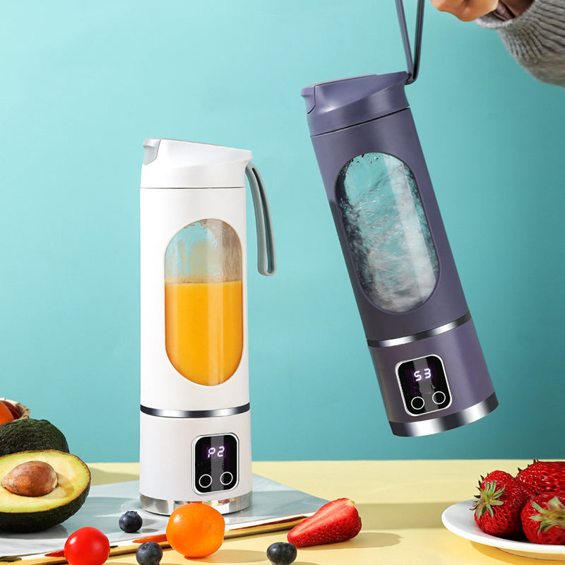 🍋⚡ מיקסר נייד אלחוטי | 450מ"ל | תצוגת סוללה דיגיטלית | להכנה ב-30 שניות ✨