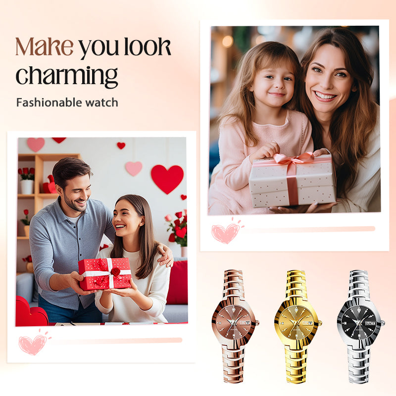 שעון אלגנטי עמיד למים לנשים