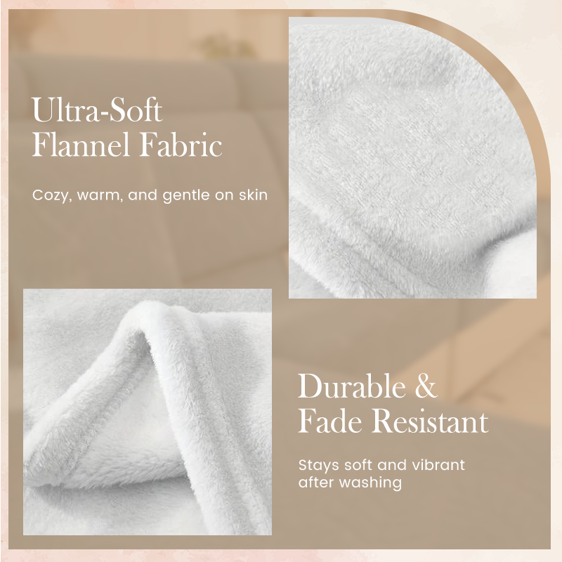 שמיכת פלנל עם הדפס אמנותי - רכה ונעימה במיוחד, מושלמת לספה, למיטה ולפינת קריאה