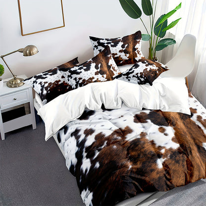 🐮 50% הנחה! 🛏️ ציפית שמיכה עם הדפס פרה – רכה וקל משקל, עיצוב כיפי, סט שלם ✨