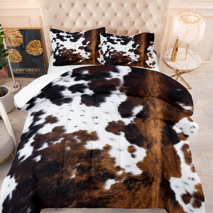 🐮 50% הנחה! 🛏️ ציפית שמיכה עם הדפס פרה – רכה וקל משקל, עיצוב כיפי, סט שלם ✨