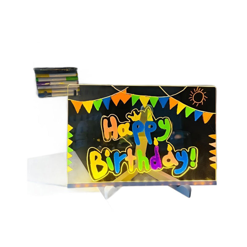 🔥מבצע בלאק פריידיי 🎁לוח ציור אקרילי מואר ומחיק עם מעמד